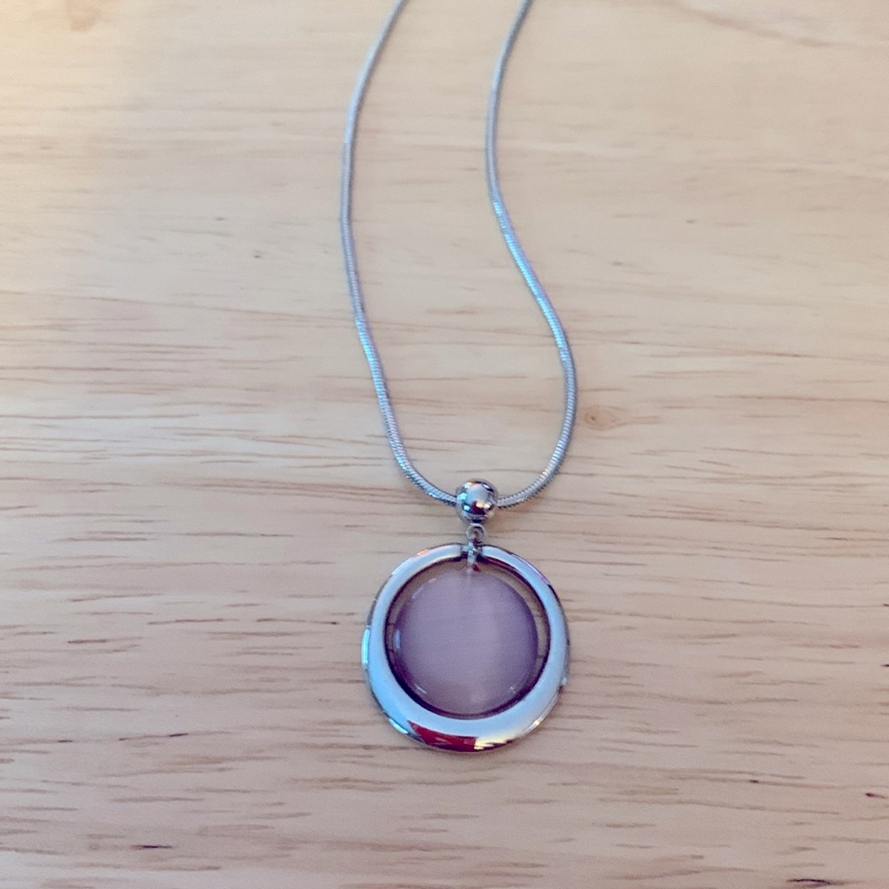 Necklace with beautiful purple stone